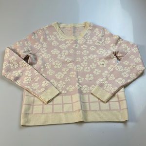 Rumere Women Pink Flower Sweatshirt                                    X30-06